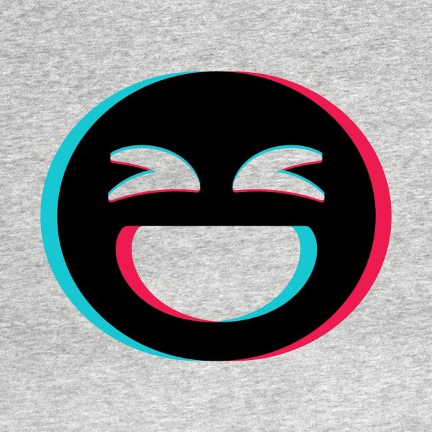 TikTok laugh emoji smiley Black by ThingyDilly